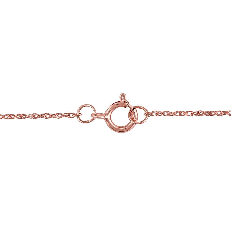 Miadora 10k Rose Gold Morganite and Diamond Accent Drop Necklace