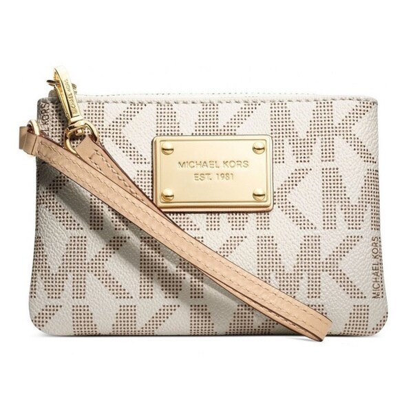 Shop Michael Kors Jet Set Small Signature Wristlet Wallet - Free Shipping Today - Overstock ...