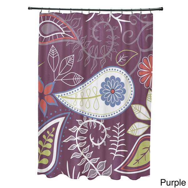 Shop 71 X 74 Paisley Floral Print Shower Curtain Free Shipping