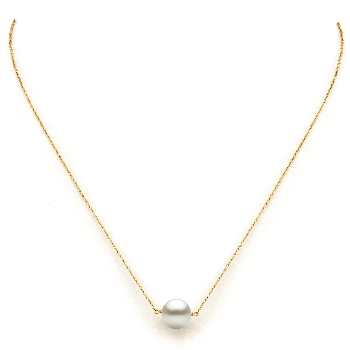 white yellow gold necklace