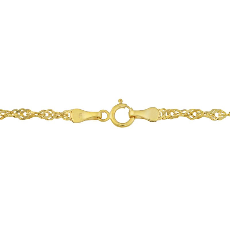 Fremada 10k Yellow Gold 2.2-mm High Polish Singapore Chain (18 - 20 inches)
