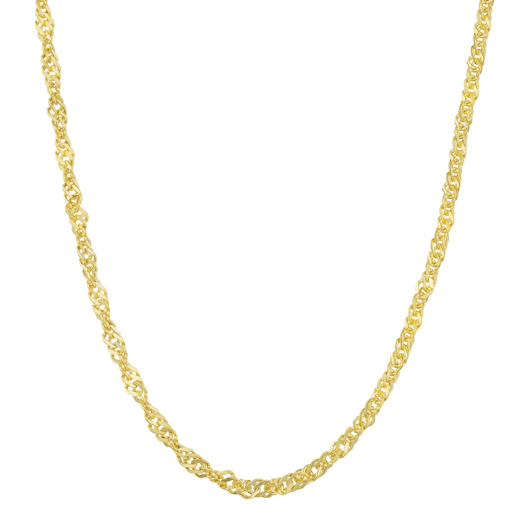 Fremada 10k Yellow Gold 2.2-mm High Polish Singapore Chain (18 - 20 inches)