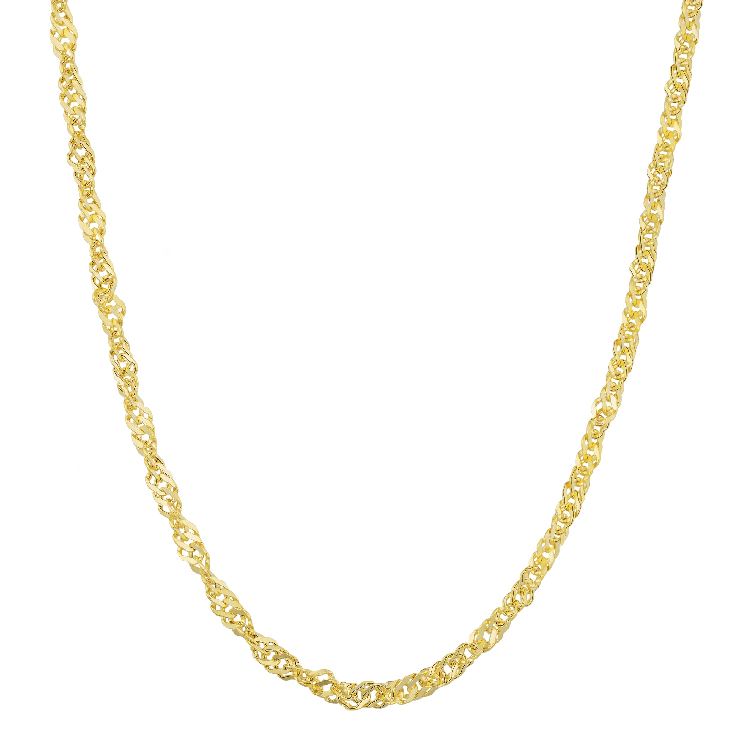 Au Naturale 10k Yellow Gold 2.2-mm High Polish Singapore Chain (18 - 20 inches)