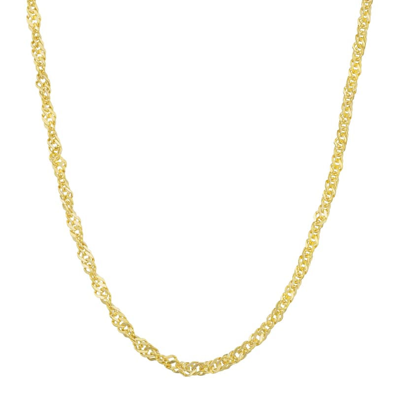 Fremada 10k Yellow Gold 2.2-mm High Polish Singapore Chain (18 - 20 inches)