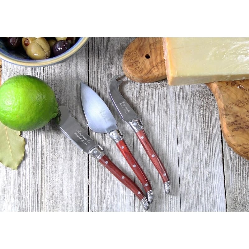 French Home 7-piece Laguiole Pakkawood Cheese Set