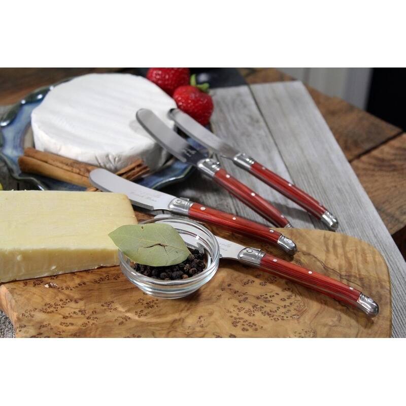 French Home 7-piece Laguiole Pakkawood Cheese Set