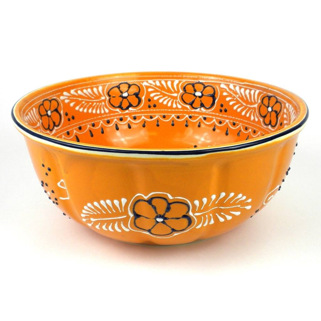 Handmade Large Round Bowl in Mango - Encantada Pottery (Mexico)