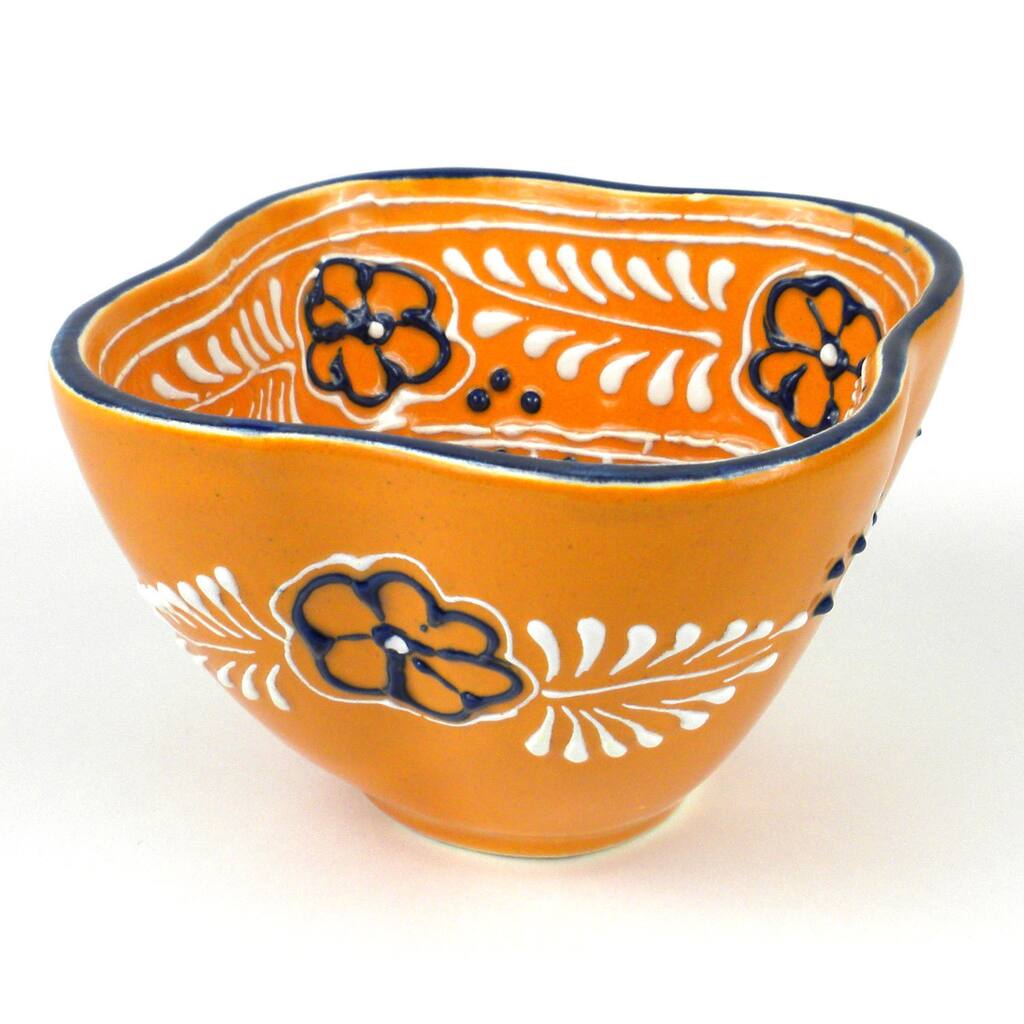 Handmade Dip Bowl in Mango - Encantada Pottery (Mexico)