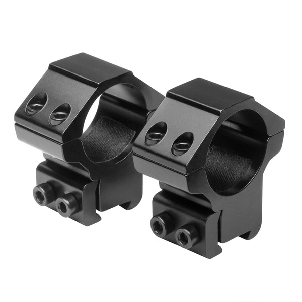 NcStar 1" Rings 3/8" Dovetail, Aluminum, Medium, Black