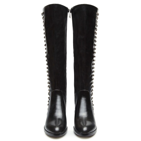 womens black boots with rhinestones