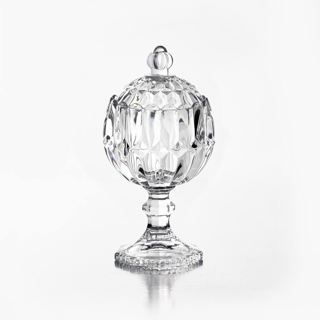 Glass Pedestal Jar with Lid