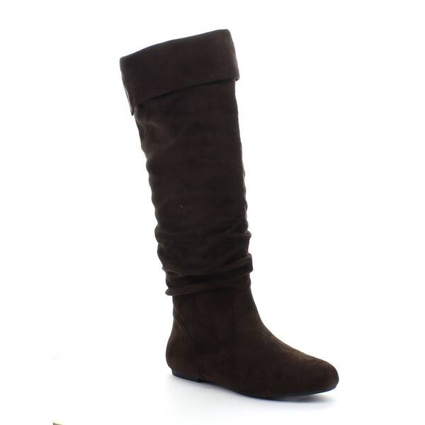 black flat knee high boots with zipper