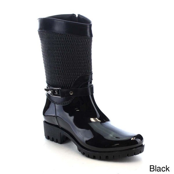 rain boots with side zipper