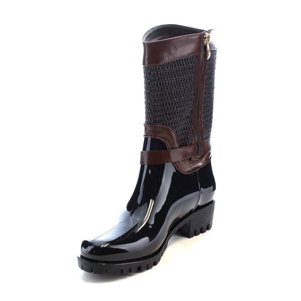rain boots with side zipper