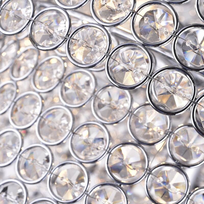Ainhoa 5-light Chrome Double Round Crystal Chandelier