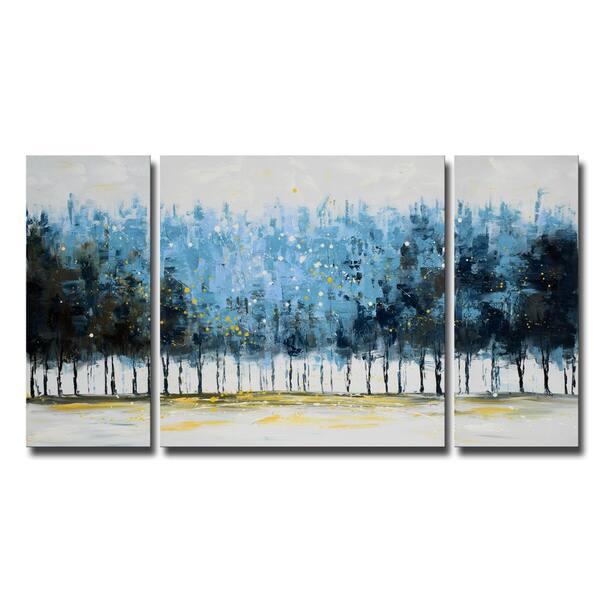 Hand Painted Mysterious Forest Gallery Wrapped Canvas Art Set Multi Overstock Hand Painted Mysterious Forest Gallery Wrapped Canvas Art Set Multi Overstock