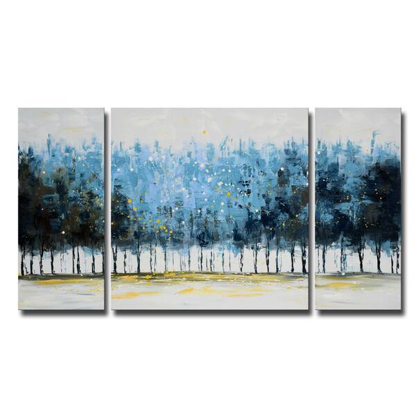 Hand Painted Mysterious Forest Gallery Wrapped Canvas Art Set Multi Overstock