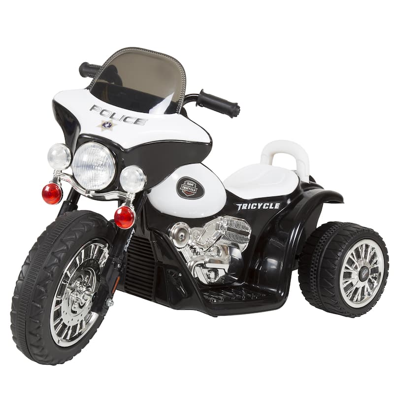 3 Wheel Mini Motorcycle for Kids Battery Powered Ride on Toy by Rockin Rollers Toys for Boys & Girls - Black
