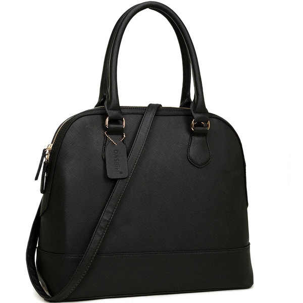 Shop Dasein Saffiano Faux Leather Dome Zip-Around Handbag - On Sale ...