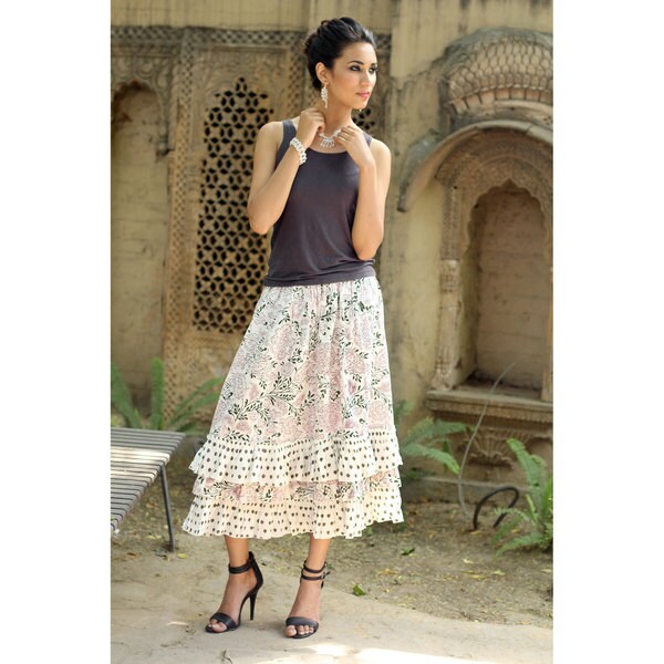 Handmade Cotton 'Earth Collection' Skirt (India)