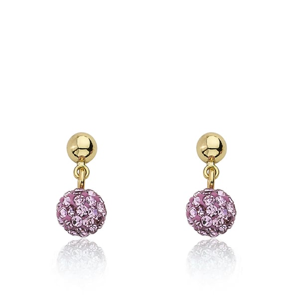 Molly Glitz 14k Gold-Plated Aqua Crystal Crown /& Fresh Water Pearl Dangle Leverback Earring