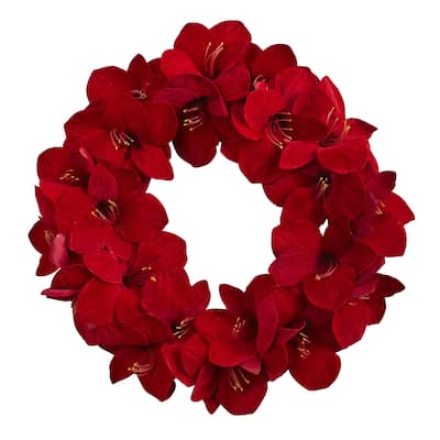 22-inch Amaryllis Wreath