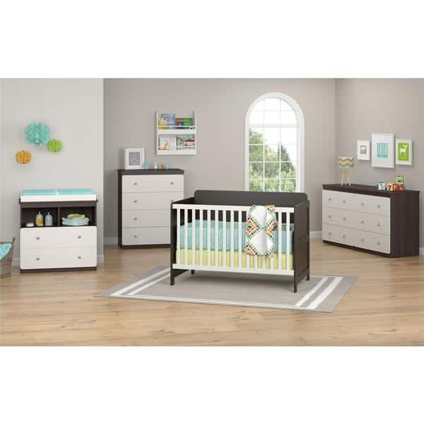 Shop Ameriwood Home Leni Espresso And White Crib By Cosco