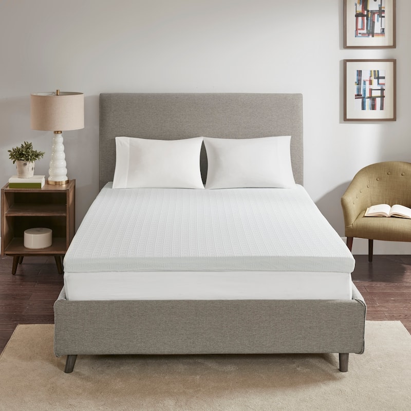 Madison Park 3-inch Memory Foam with 3M Cover Mattress Topper