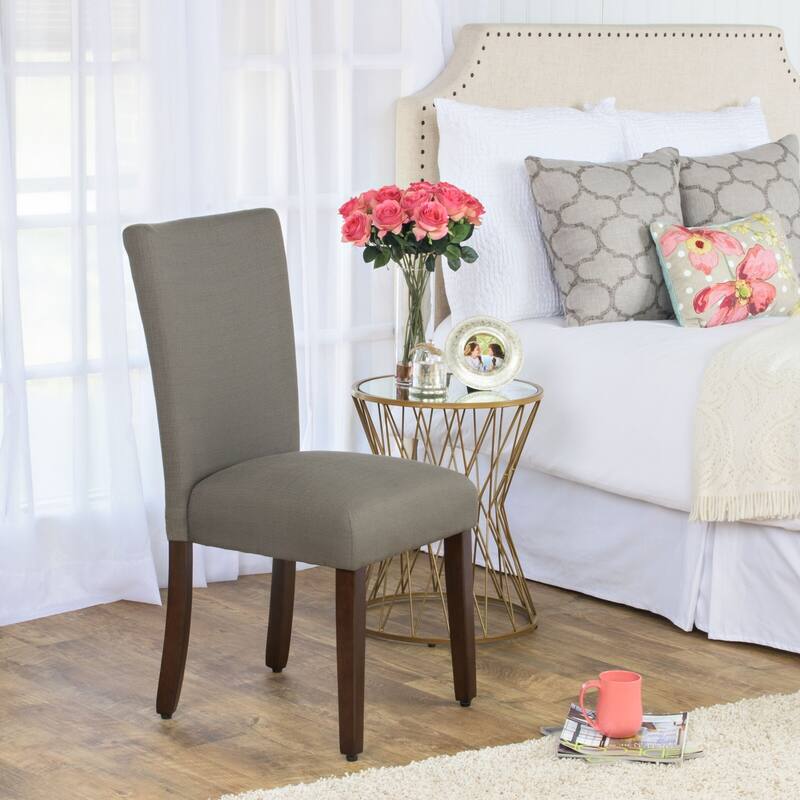 HomePop Parson Dining Chair- Textured Everly Truffle - Single