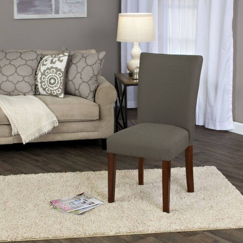 HomePop Parson Dining Chair- Textured Everly Truffle - Single