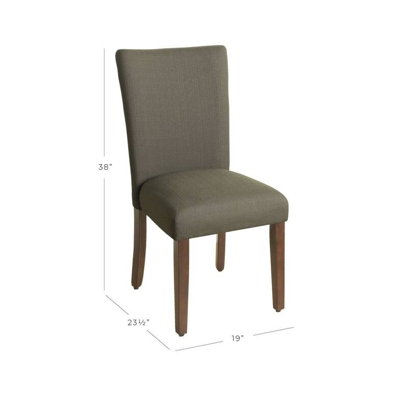 HomePop Parson Dining Chair- Textured Everly Truffle - Single - Brown