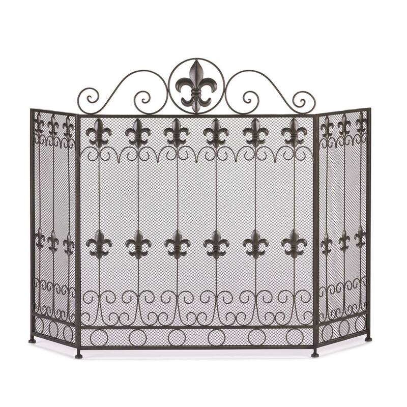 Fleur De Lis Fireplace Screen