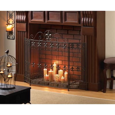 Fleur De Lis Fireplace Screen