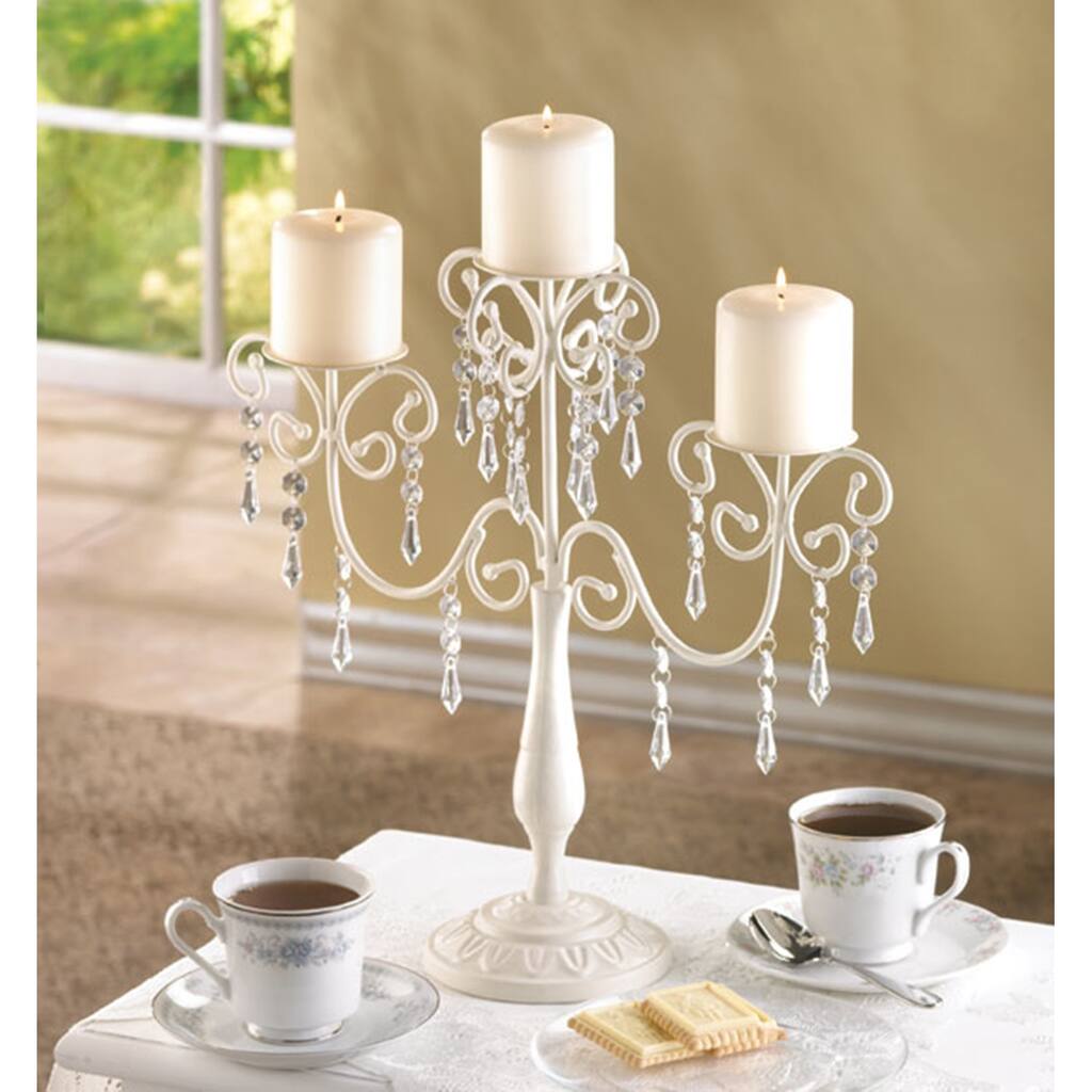 Gloria 3 Branch Standing Candelabra