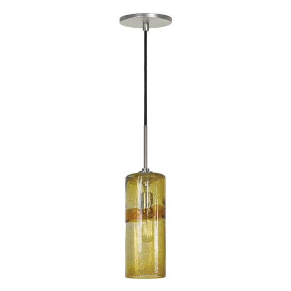 Jesco 1 Light Hand Blown Glass Pendant With Canopy Overstock 10704053