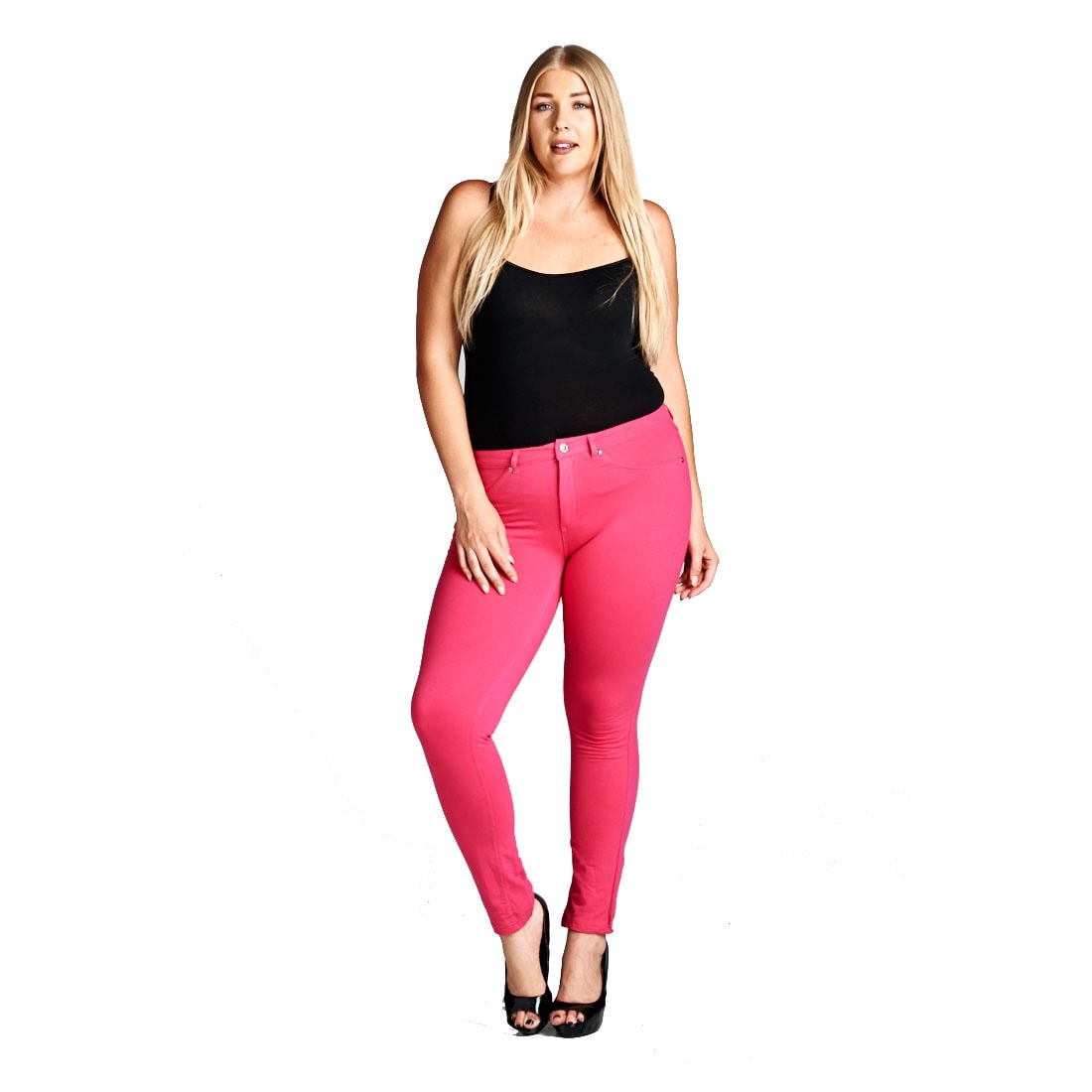 plus size cotton stretch pants