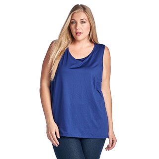 La Cera Women's Plus Size Blue Denim Ombre Sleeveless Top - 15320292 ...