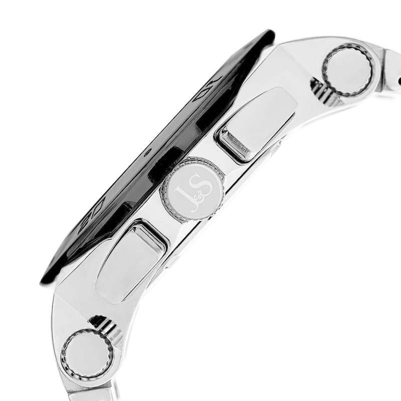 Joshua & Sons Men's Swiss Quartz Chronograph Multifunction Stainless Steel Silver-Tone Bracelet Watc - silver