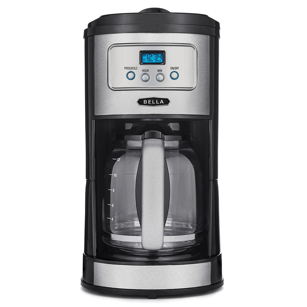  Bella 12 Cup Programmable Coffee Maker Blue: Home & Kitchen