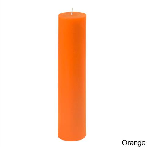2 x 9-inch Round Unscented Pillar Candles (Pack of 12)