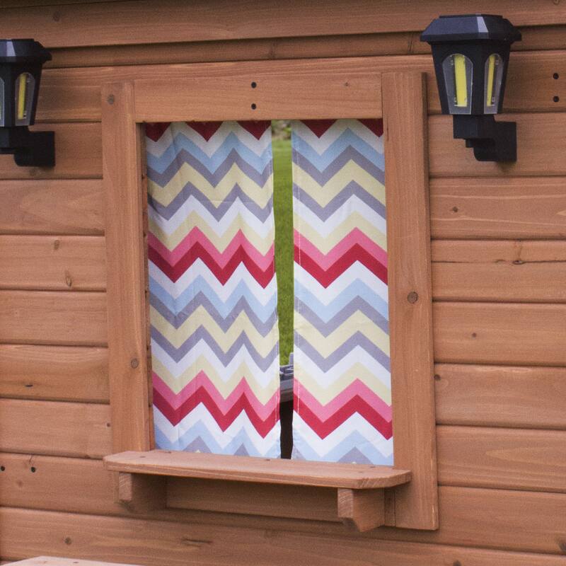 Backyard Discovery Aspen Cedar Wooden Playhouse with Play Kitchen