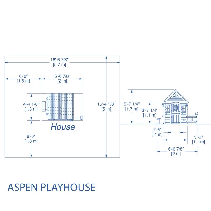 Backyard Discovery Aspen Cedar Wooden Playhouse with Play Kitchen