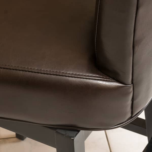 Tracy 28inch Bonded Leather Swivel Counter Stool by Christopher Knight