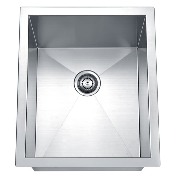 Dawn Undermount Polished Stainless Steel Square Single Bowl Bar Dawn Undermount Polished Stainless Steel Square Single Bowl Bar Sink
