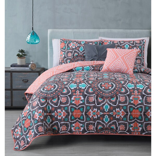 Ibiza Reversible Bohemian Quilt Set