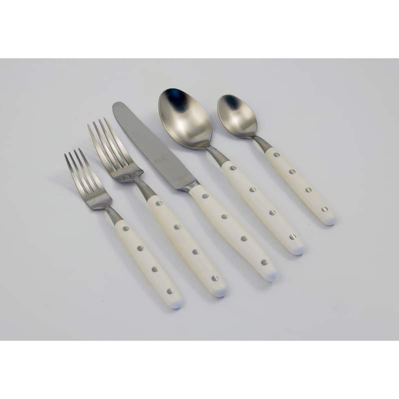 Ginkgo International Lyon 20-piece Stainless Steel Flatware Place Setting, Service for 4