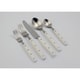 preview thumbnail 2 of 0, Ginkgo International Lyon 20-piece Stainless Steel Flatware Place Setting, Service for 4 Ivory