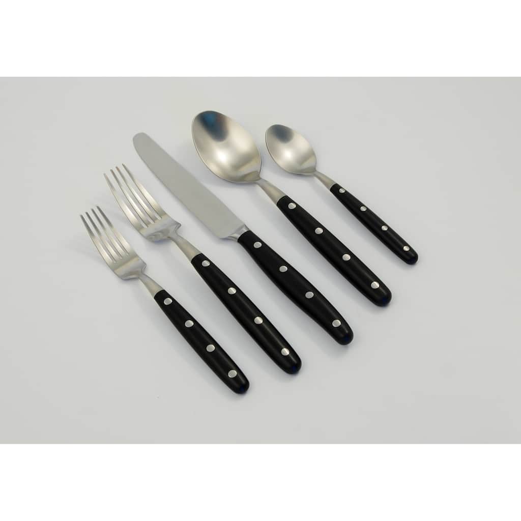 Ginkgo International Lyon 20-piece Stainless Steel Flatware Place Setting, Service for 4