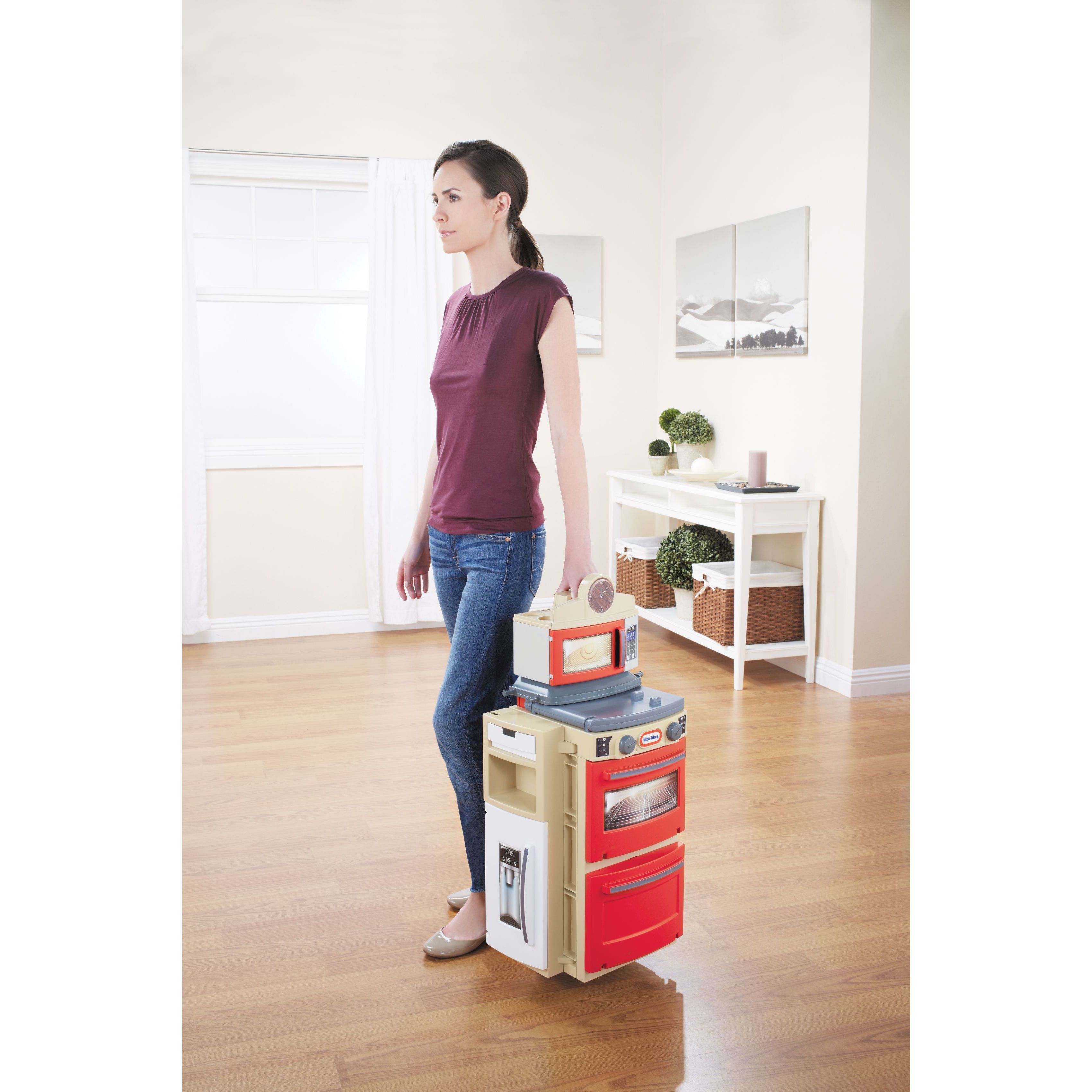 little tikes red and white kitchen