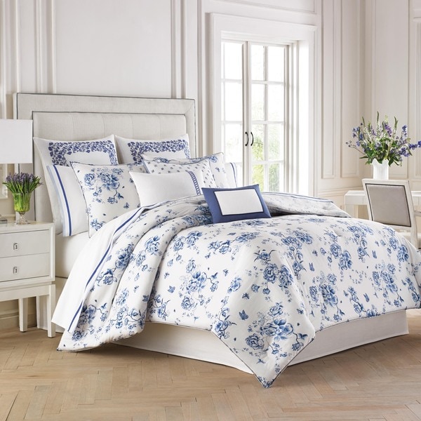 Shop Wedgwood China Blue Comforter Set - Free Shipping ...